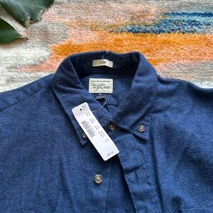 NWT J Crew Elbow Patch Flannel Brushed Longsleeve Shirt